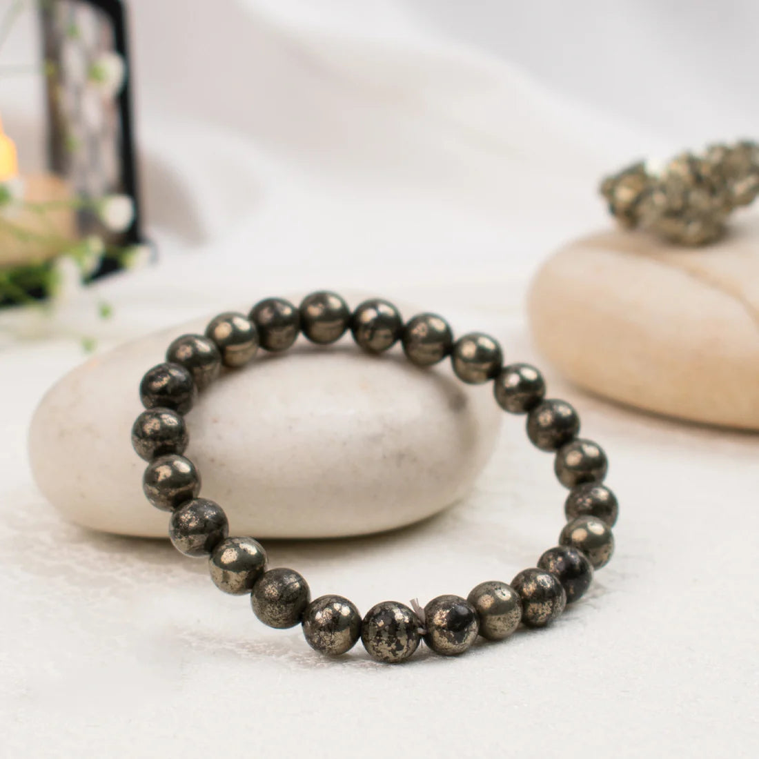 Raw Pyrite Bracelet – Natural Crystal Healing Bracelet