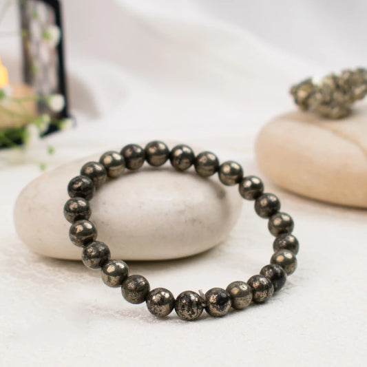 Raw Pyrite Bracelet – Natural Crystal Healing Bracelet