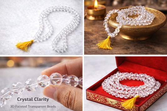 Sphatik Mala | 108 Beads | Natural Crystal | Original Certified