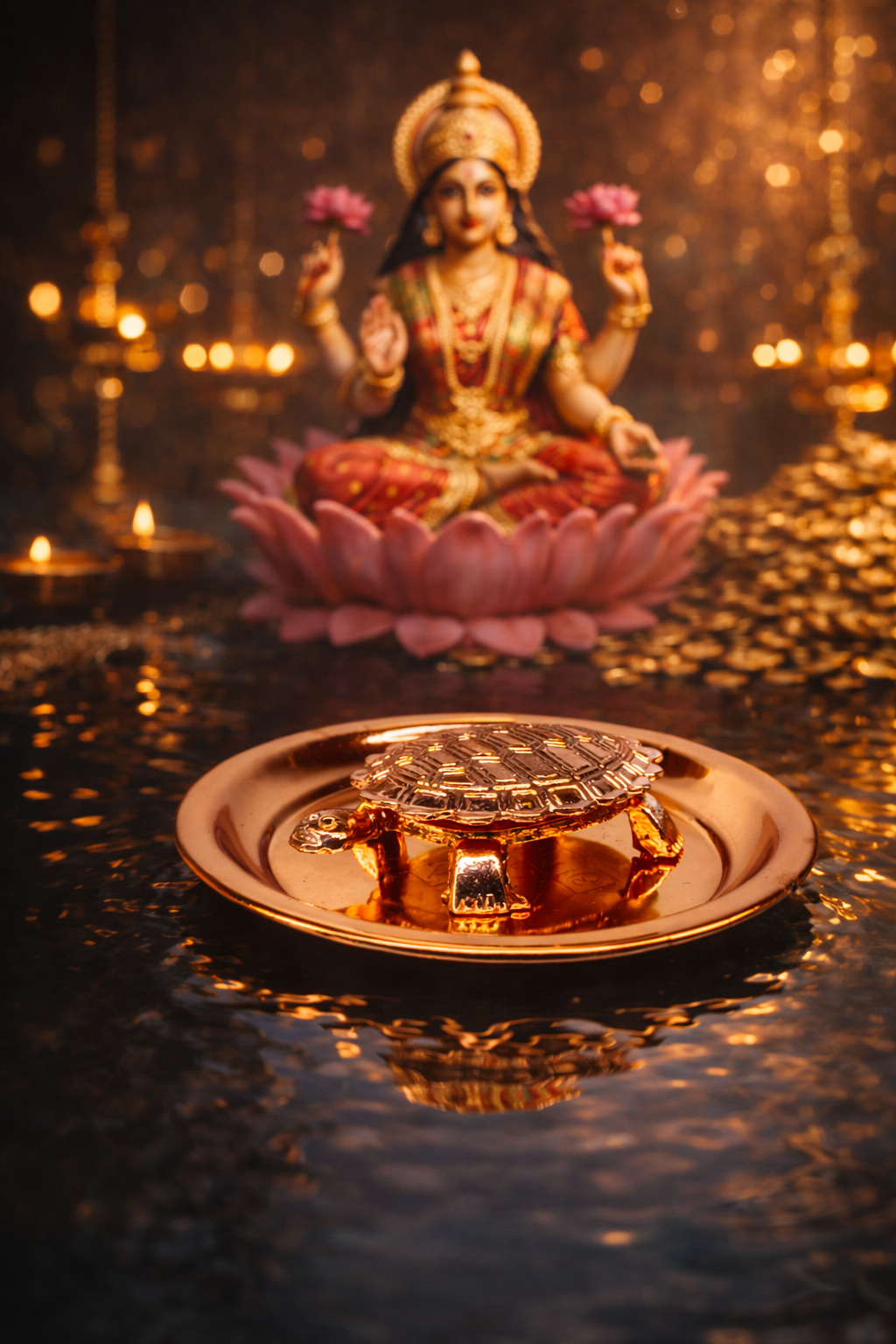 Kuber Kachua Plate | Copper Tortoise Dish | Vastu & Feng Shui | Puja Item